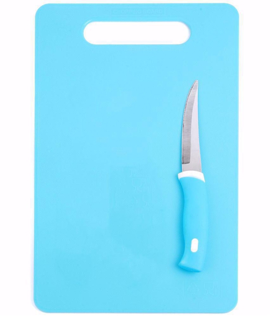 HOMETALES Polypropylene Chopping Pad, Grater, Knife, Peeler, Blue (4U) - Light Blue