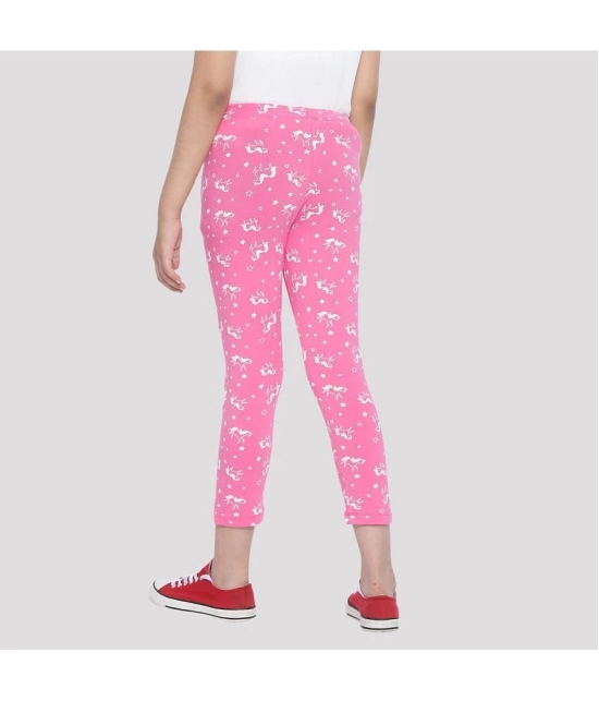 Ariel - Pink Cotton Girls Leggings ( Pack of 1 ) - None