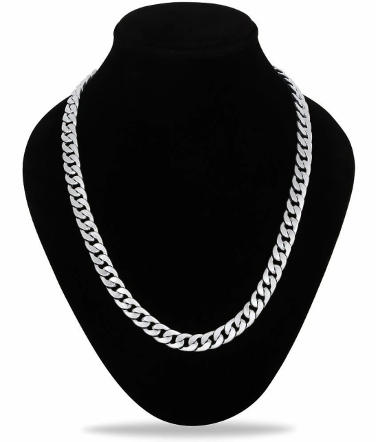 Thrillz Stylish Matte Finish Neck Chain For Men & Boys (Silver) - None