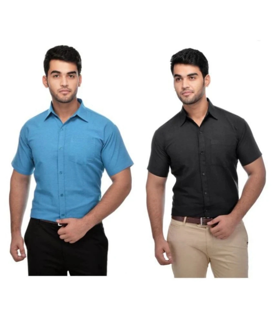 DESHBANDHU DBK Cotton Regular Fit Half Sleeves Mens Formal Shirt - Multi ( Pack of 1 ) - None