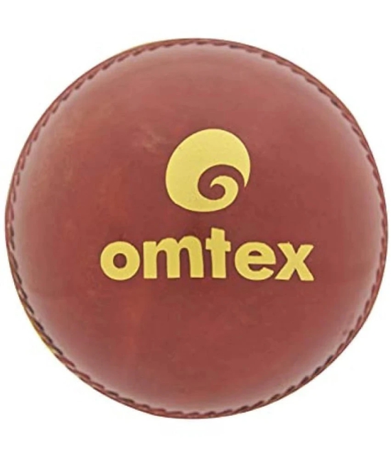 Omtex Red Rubber Cricket Ball ( Pack of 3 ) - M(Youth)