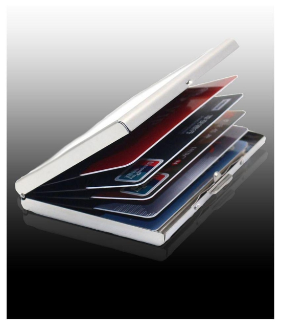 FSN-Quality Steel Plain ATM Card Holder with 6 card slots