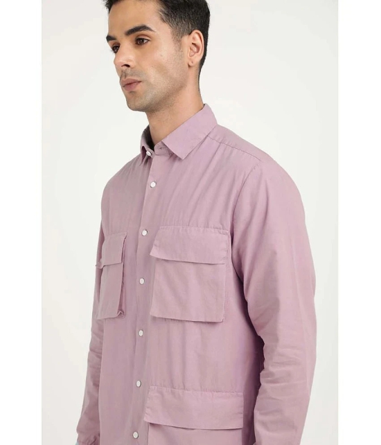 Bene Kleed 100% Cotton Regular Fit Solids Full Sleeves Mens Casual Shirt - Purple ( Pack of 1 ) - None