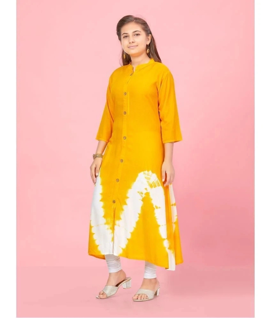 Aarika Yellow Rayon Girls Kurti ( Pack of 1 ) - None