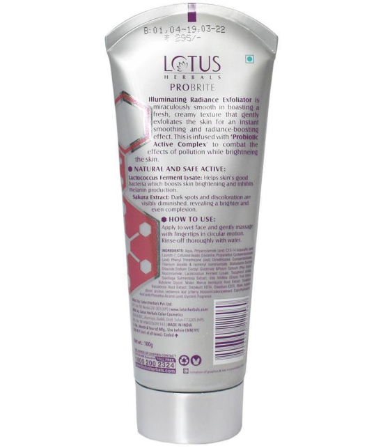 Lotus Herbals Probrite Radiance Exfoliator 100g