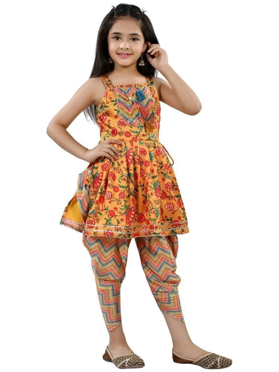 Arshia Fashions Yellow Rayon Girls Suit Sets ( Pack of 1 ) - None