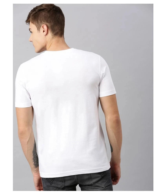 Huetrap cotton White Printed T-Shirt Single Pack - None