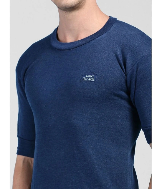 Lux Cottswool - Blue Cotton Blend Mens Thermal Sets ( Pack of 1 ) - None