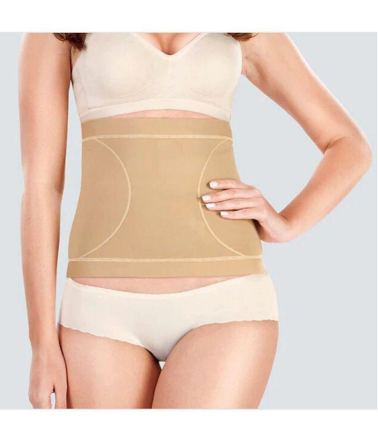 SELETA - Beige women shapewear Cotton Womens Waist Cincher ( Pack of 2 ) - None