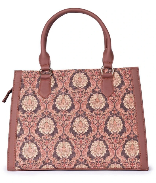 Zouk Brown Jute Satchel Bag - Brown