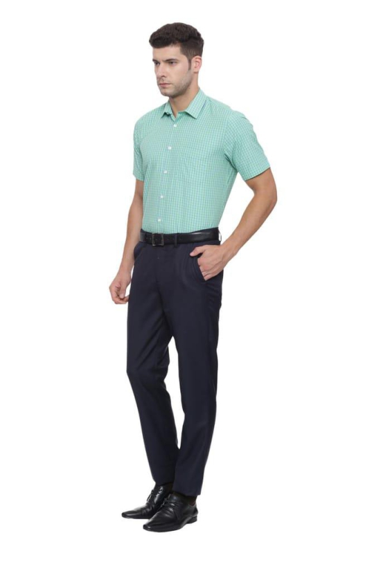 Men Green  Formal Half Sleeves Formal Shirt