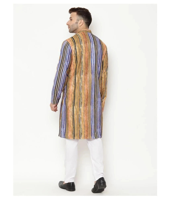 Hangup Brown Cotton Kurta Pyjama Set Single Pack - None