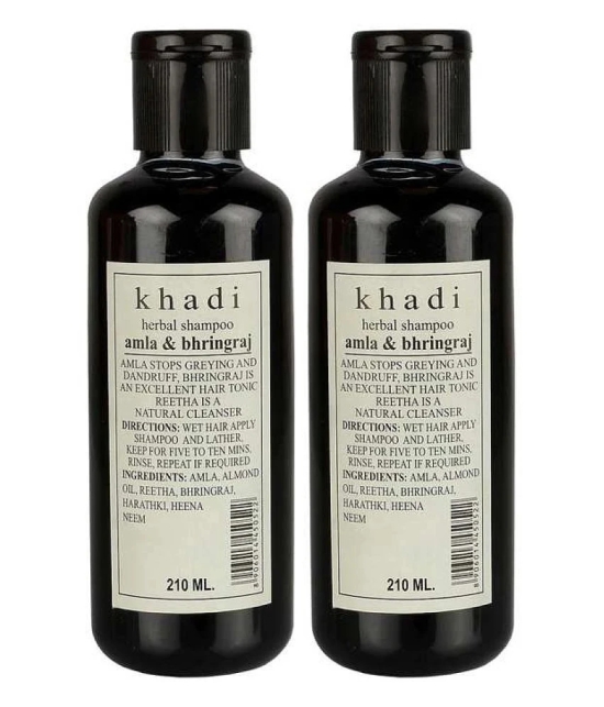 Khadi Amla & Bhringraj Shampoo  -Twin Pack - 210 Ml