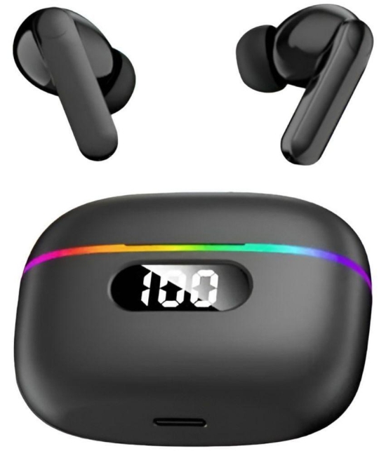 VEhop RGb Light Bluetooth True Wireless (TWS) In Ear 40 Hours Playback Powerfull bass,Low Latency IPX4(Splash & Sweat Proof) Black