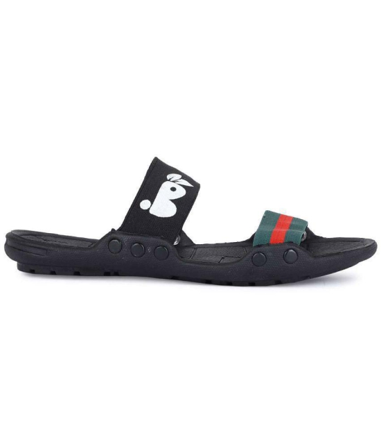 Buxton Black Mens Slide Flip Flop - None