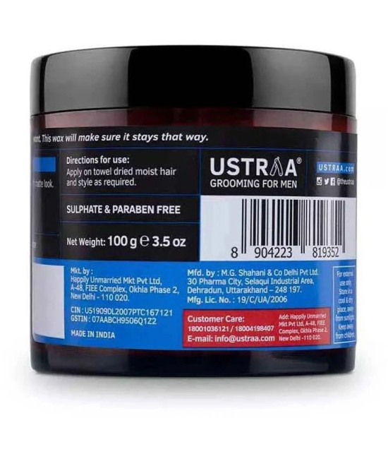 Ustraa Black Deodorant - 150ml & Hair Wax Matt Look Strong Hold -100g