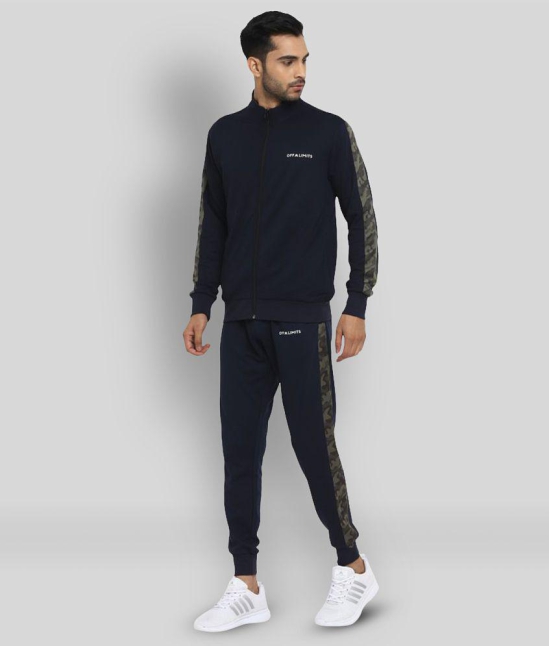 OFF LIMITS - Navy Blue Polyester Regular Fit Solid Mens Sports Tracksuit ( Pack of 1 ) - XXL