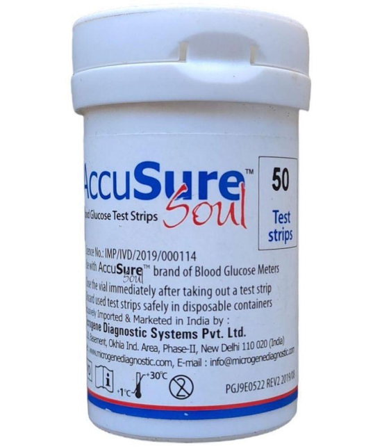 Accusure Soul 50 Test Strips - Expiry: October 2023 31-50 Strips