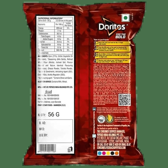 Doritos Nacho Cheese, 66 Gm