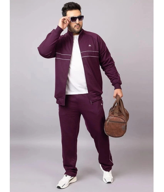 YHA Rough Red Fleece Regular Fit Mens Tracksuit ( Pack of 1 ) - None