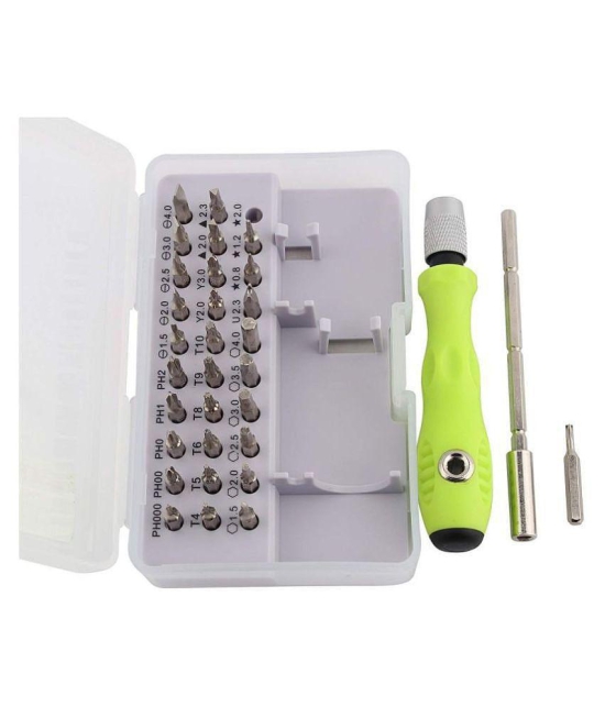 32 in 1 Interchangeble Mini Screwdriver Bits Set with Magnetic Flexible Extension Rod for Home Appliance, Laptop, Mobile, Computer Repairing, etc