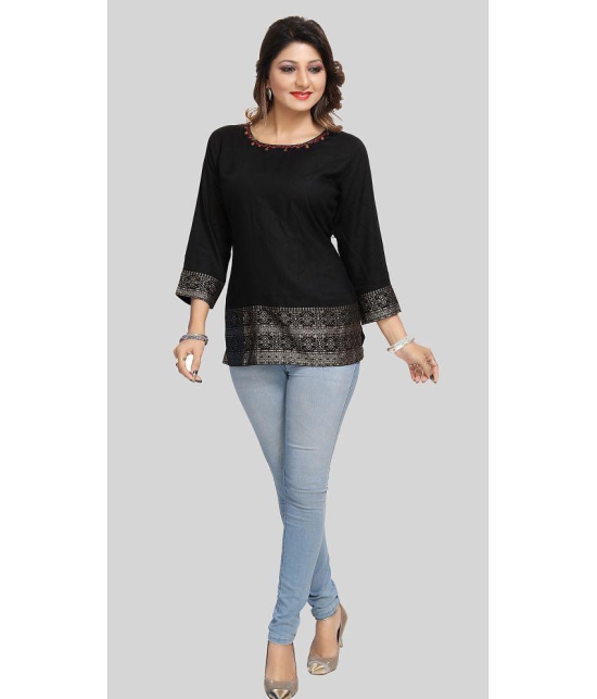 Meher Impex - Black Rayon Women''s Straight Kurti ( Pack of 1 ) - None