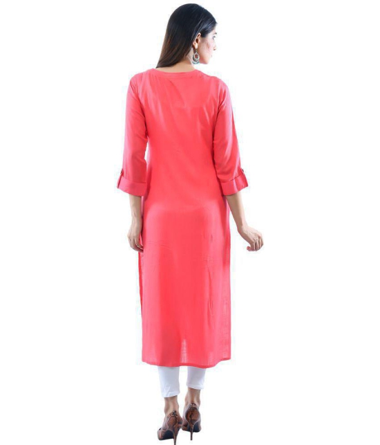 AMIRA'S INDIAN ETHNICWEAR - Pink Rayon Women's Stitched Salwar Suit ( ) - L