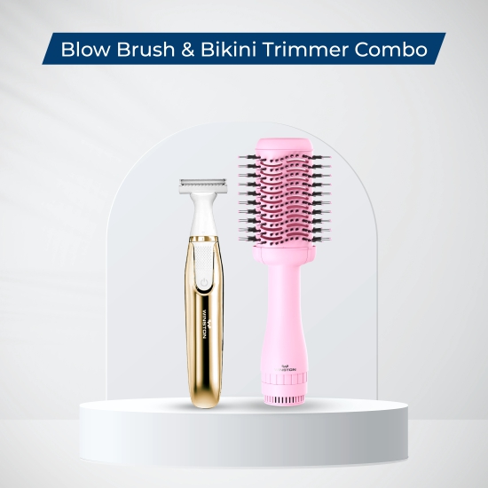 Blow Brush  Bikini Trimmer Combo-Black