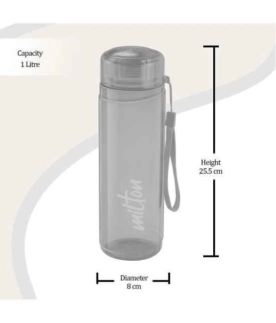 Milton HECTOR 1000 PET  Brown Water Bottle 1000 ml (Set of 1) - Brown