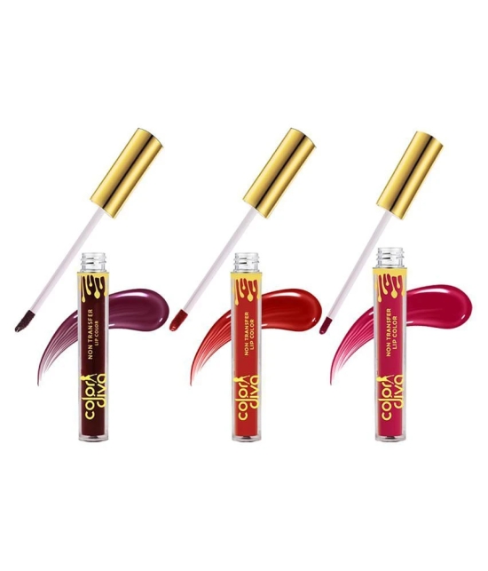 Color Diva Non Transfer Matte Liquid Lipstick LL501-101-102-105 Multi 6 mL