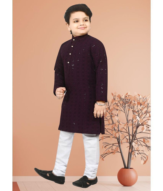 Arshia Fashions Wine Rayon Boys ( Pack of 1 ) - None