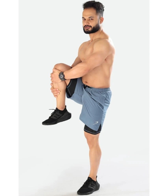 Fuaark - Light Blue Polyester Mens Gym Shorts ( Pack of 1 ) - None