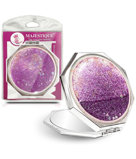 MAJESTIQUE Dual Sided Round Compact Mirror