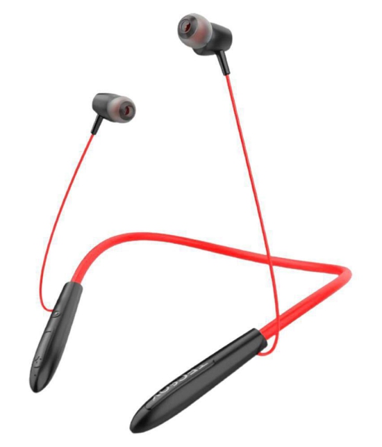 Tecsox TecBand Pro Neckband In Ear Bluetooth Neckband 20 Hours Playback IPX5(Splash & Sweat Proof) Powerfull bass -Bluetooth V 5.1 Red