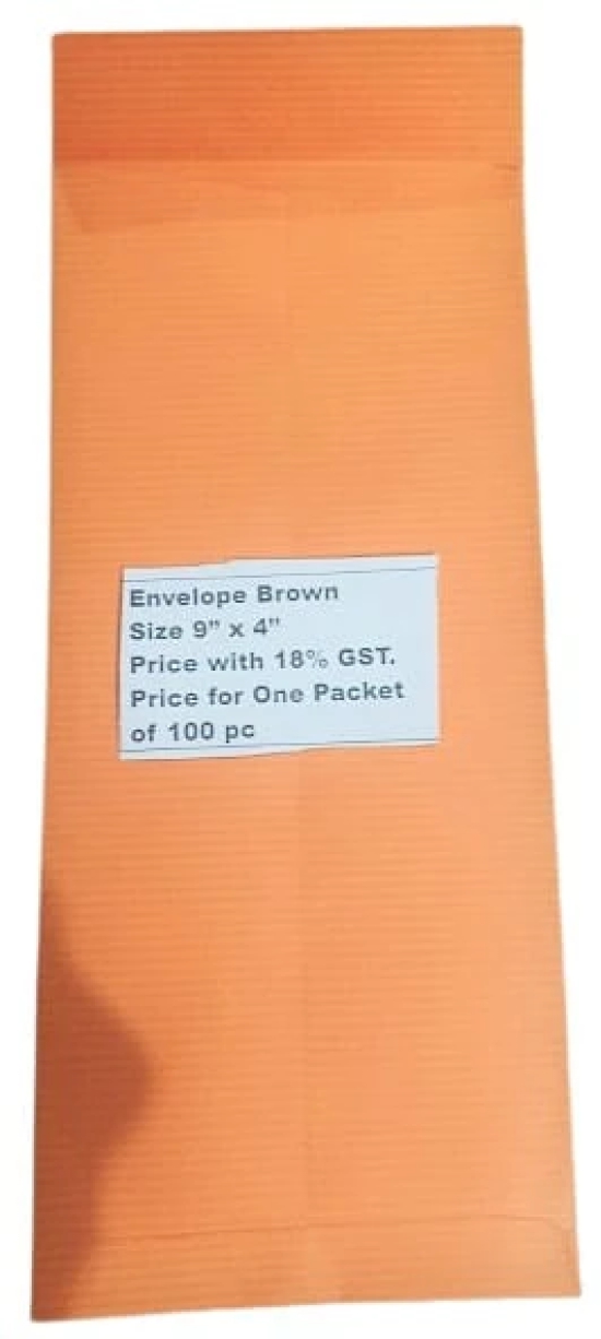 Envelope Brown Size 9 x 4 [Price for One Pkt of 100 pc]