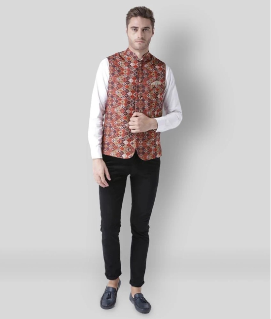 Hangup Multi Cotton Blend Nehru Jacket - None