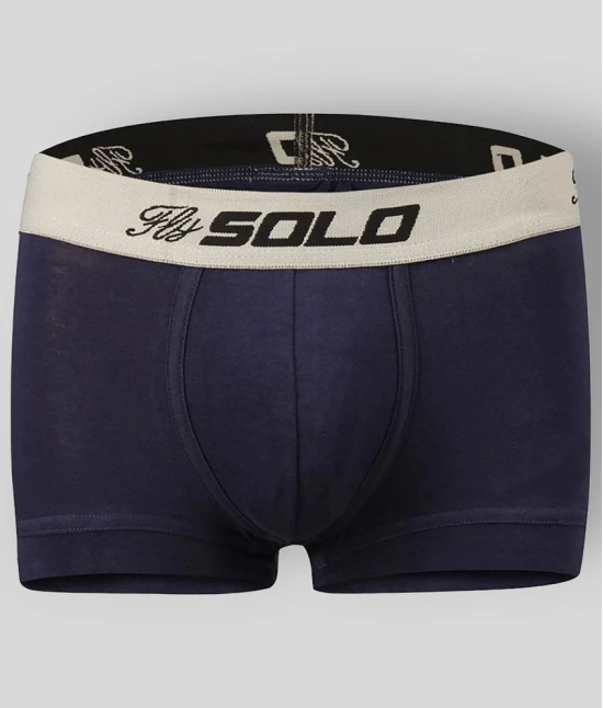 Solo - Navy Blue Lycra Mens Trunks ( Pack of 1 ) - 105