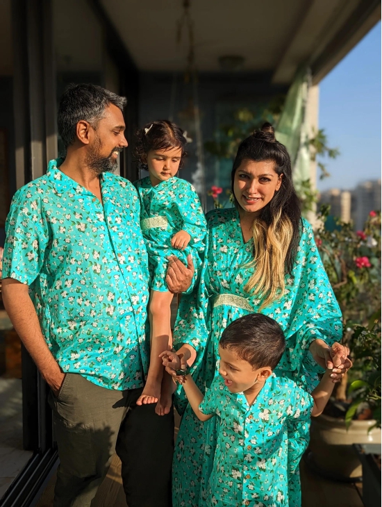 Beach Shirt | Turquoise Jasmine-10-12Y