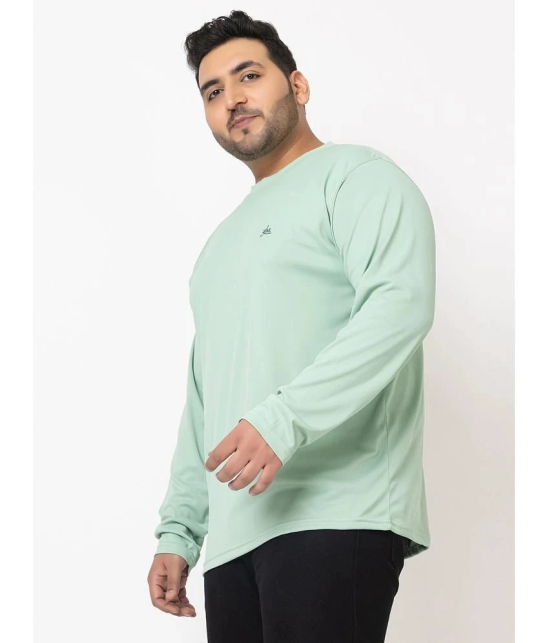 YHA Cotton Blend Regular Fit Solid Full Sleeves Mens T-Shirt - Light Green ( Pack of 1 ) - None