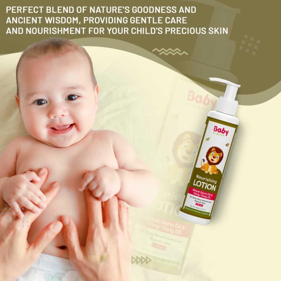 BabyOrgano | Non Sticky Nourishing Baby Lotion for Deep Nourishment and Smooth Skin | Non-Sticky Formula |100% Ayurvedic