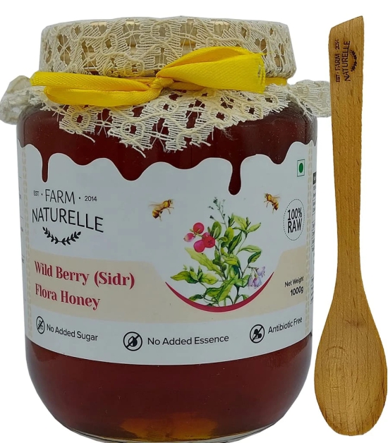 Farm Naturelle-Berry Honey| 850g+150gm Extra and a Wooden Spoon|100% Pure Lab Tested Honey In Glass Bottle.