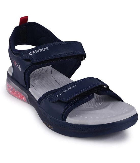 Campus - Navy Mens Floater Sandals - None