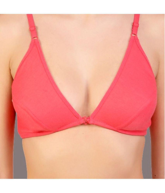 Zourt - Orange Cotton Non Padded Womens Everyday Bra ( Pack of 1 ) - None