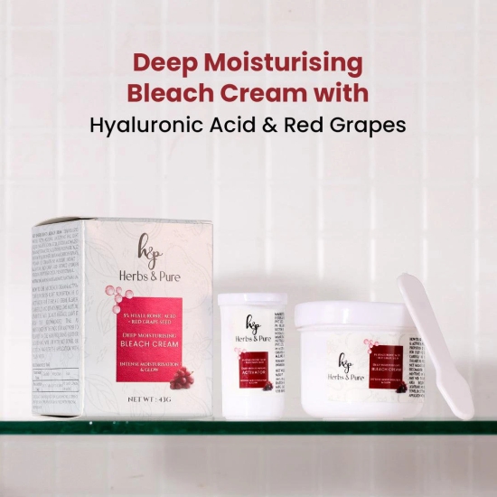 Pure Deep Moisturising Bleach Cream with Hyaluronic Acid & Red Grapes