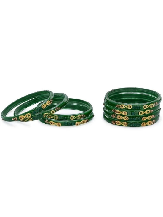 Somil Green Bangle Set ( Pack of 8 ) - None