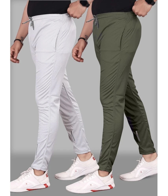 Gazal Fashions - Multicolor Polyester Mens Trackpants ( Pack of 2 ) - None