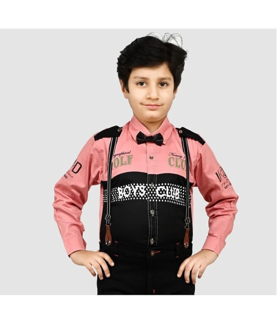 Arshia Fashions - Pink Cotton Blend Boys Shirt & Jeans ( Pack of 1 ) - None