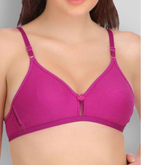 Softskin - Multicolor Cotton Blend Non Padded Women's T-Shirt Bra ( Pack of 6 ) - None