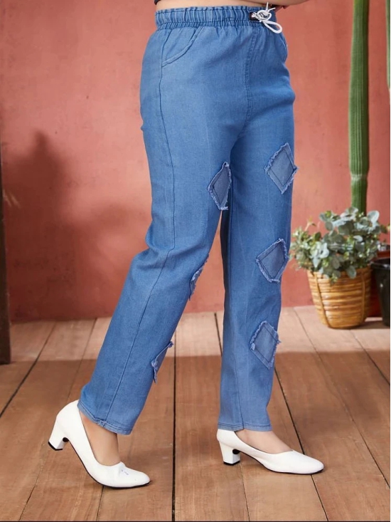 Aarika Girls Casual Wear Blue Colour Solid Denim Jeans - None