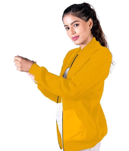 Leotude - Fleece Yellow Bomber Jackets - None